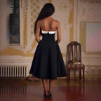 Damen Elegantes Midi-Ballkleid mit schwingendem Rock