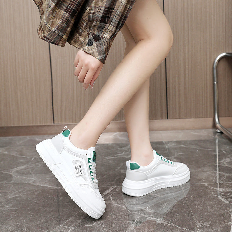 Damen modische Plateau Sneakers mit sportlicher Profilsohle und atmungsaktiver Konstruktion R&B