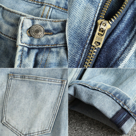 Damen Jeanshose im modernen Slim-Fit mit lässigem Design und hohem Bund R&B