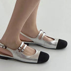 Damen Sling-Ballerinas mit dekorativen Schnallen R&B