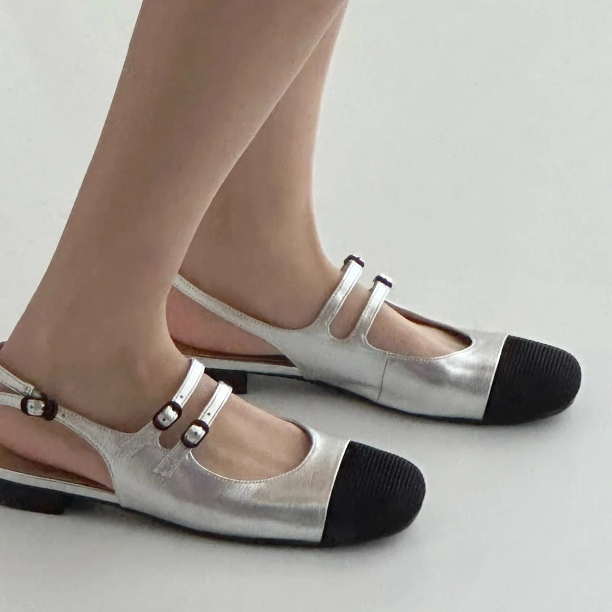 Damen Sling-Ballerinas mit dekorativen Schnallen R&B