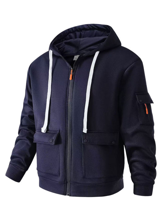 Herren funktionale Kapuzenjacke mit mehreren Taschen R&B