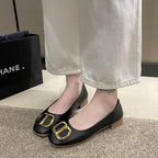 Damen elegante Ballerinas mit modischem Schnallen-Design R&B