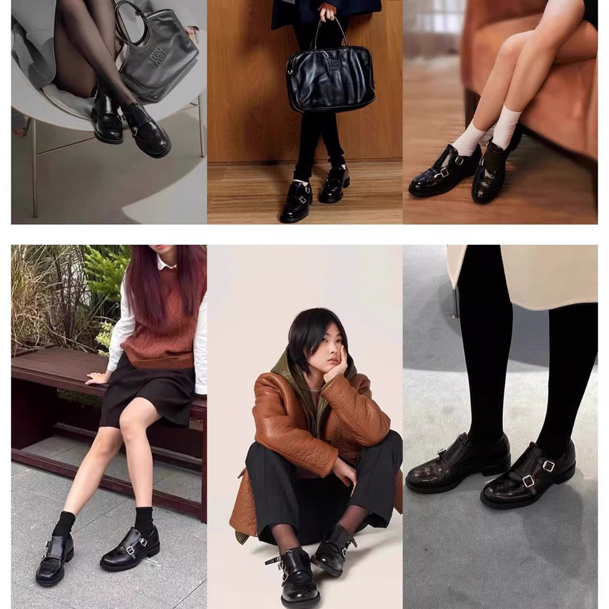 Damen elegante Doppelmonk-Schuhe mit dekorativen Perforierungen und edler Beschläge R&B