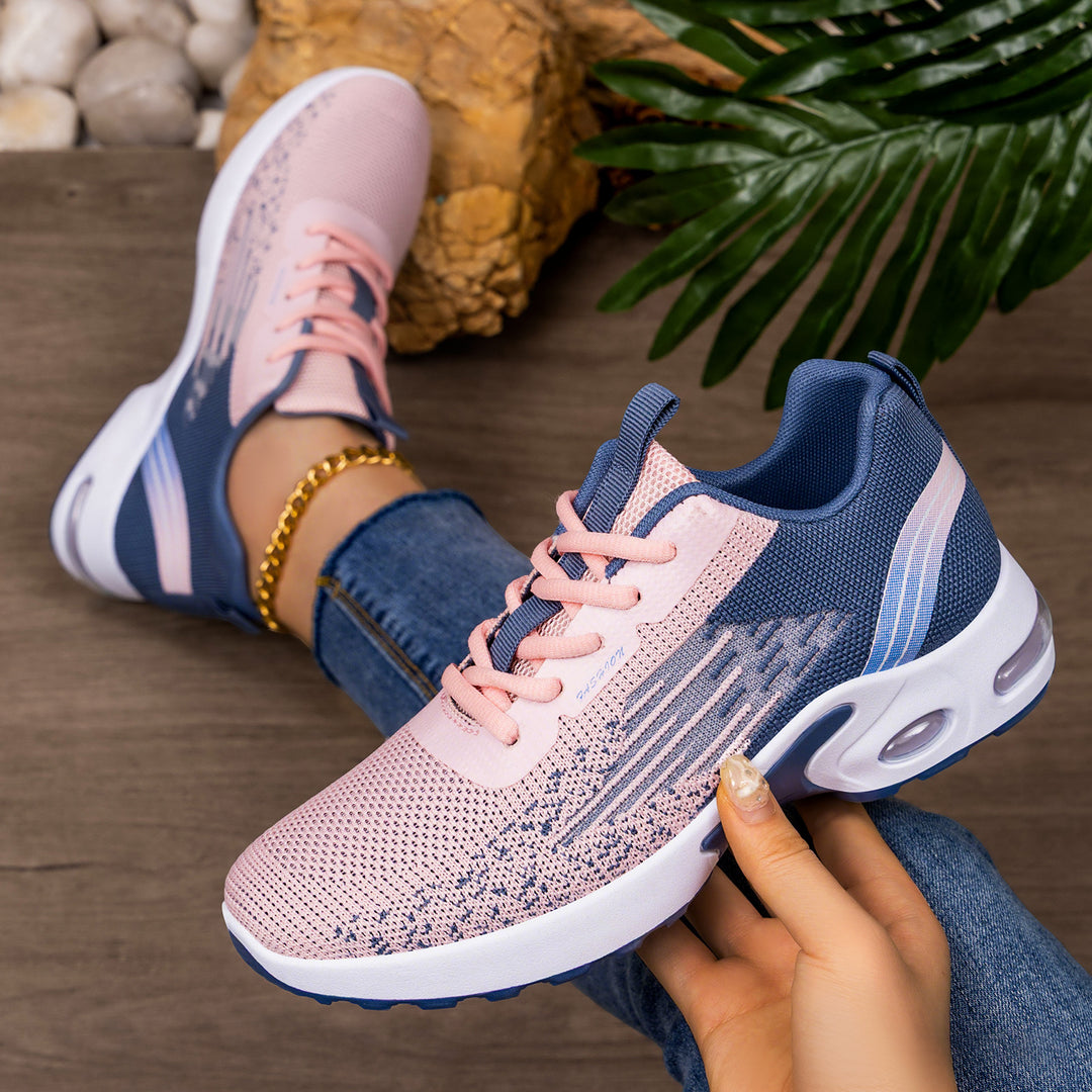 Damen Sportliche Leichtgewicht-Sneakers mit atmungsaktiver Oberflächenstruktur R&B