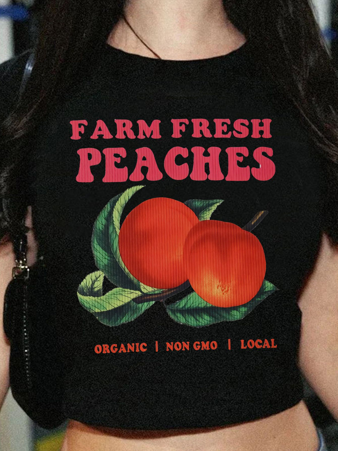 Damen Crop-T-Shirt mit inspirierendem Statementdruck R&B