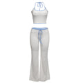 Damen Sportliches Zweiteiler-Set mit bra und weit geschnittener Hose R&B