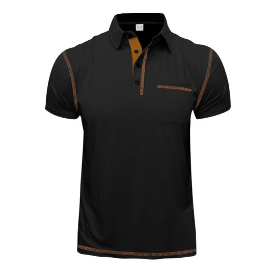 Herren Poloshirt mit modernem Kragen und praktischen Knopfdetails R&B