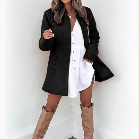Damen Modische Übergangsjacke mit schlichten Linien und praktischen Taschen R&B