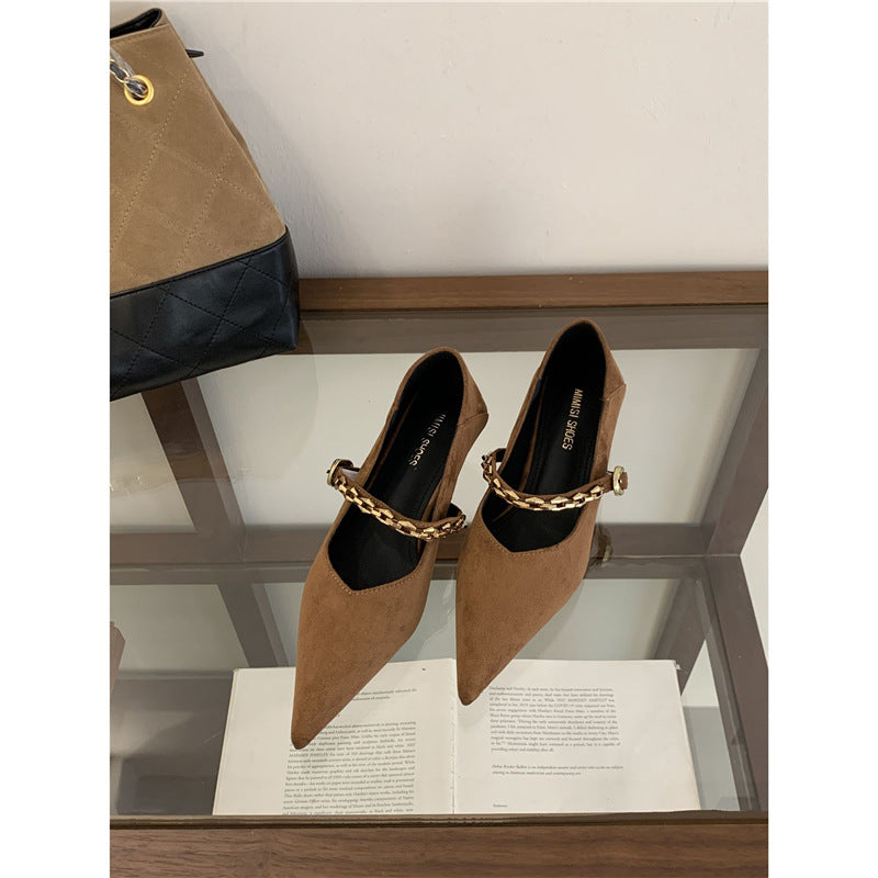 Damen spitze Pumps mit dekorativer Kettenapplikation R&B
