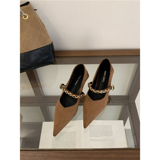 Damen spitze Pumps mit dekorativer Kettenapplikation R&B