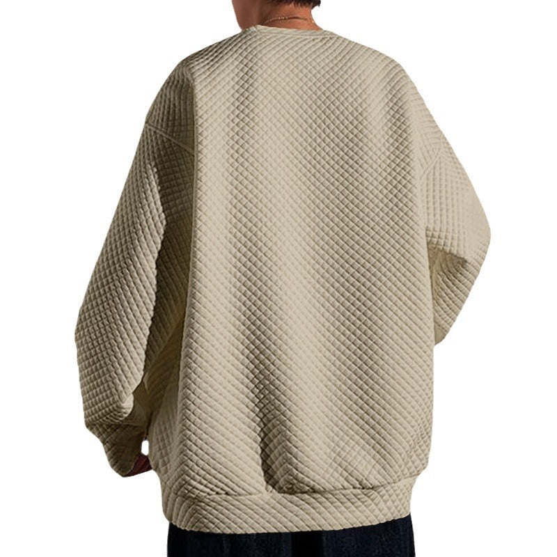 Herren bequemer Sweatshirt mit strukturiertem Design und lockerer Passform R&B