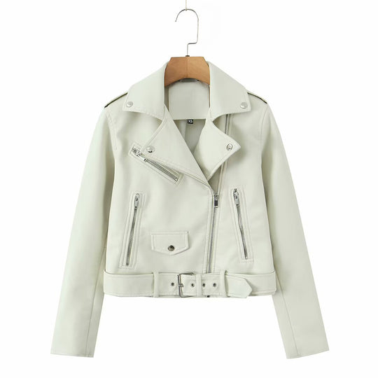 Damen Bikerjacke mit Schnallenverschluss