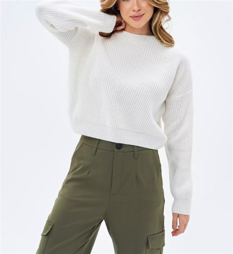 Damen lässiger Strickpullover R&B