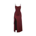 Damen Abendkleid mit raffinierten Rüschendetails und hohem Schlitz R&B