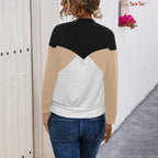 Damen lässiges Sweatshirt mit modischem Farbblock-Design R&B