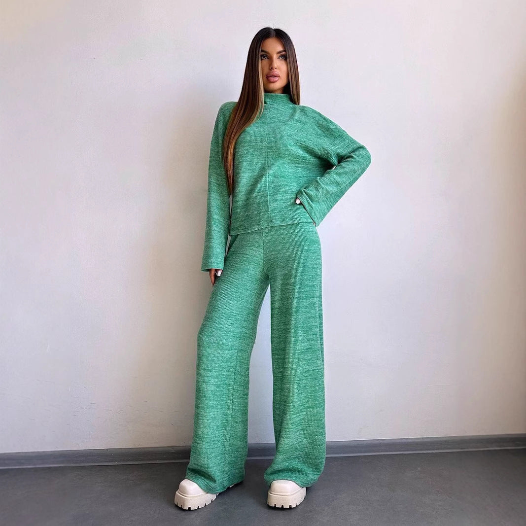 Damen Bequemer Sweat-Loungewear-Anzug mit weitem Schnitt und hohen Ärmeln R&B