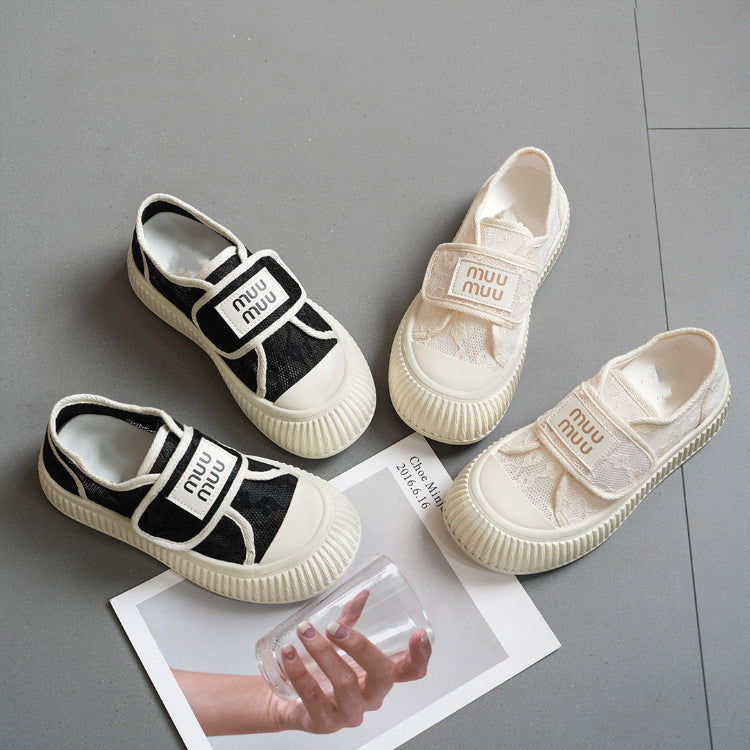 Damen Sneaker mit praktischem Klettverschluss und atmungsaktiver Obermaterialstruktur R&B