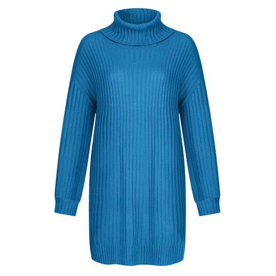 Damen Strickkleid mit hohem Kragen R&B