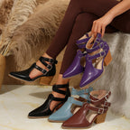 Damen Elegante Pumps mit verstellbaren Riemen und schickem Design