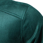 Herren nan Velourslederjacke mit Stehkragen, schmaler Passform und Reißverschlusstaschen R&B
