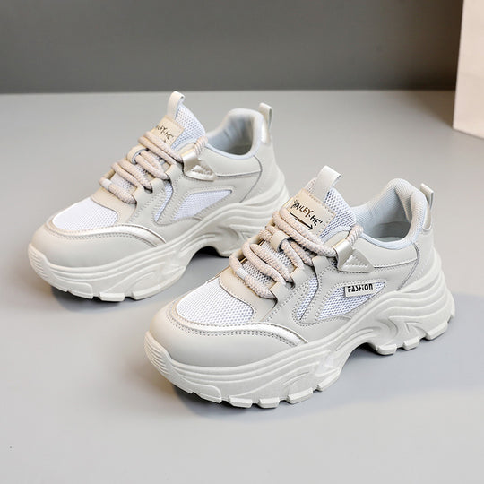 Damen Chunky Sneakers mit atmungsaktiver Mesh-Oberfläche und griffiger Laufsohle R&B