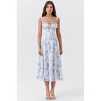 Damen Maxikleid mit floralem Design und elegantem Schlitz R&B