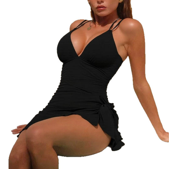 Damen raffinierter Wickelbadeanzug R&B