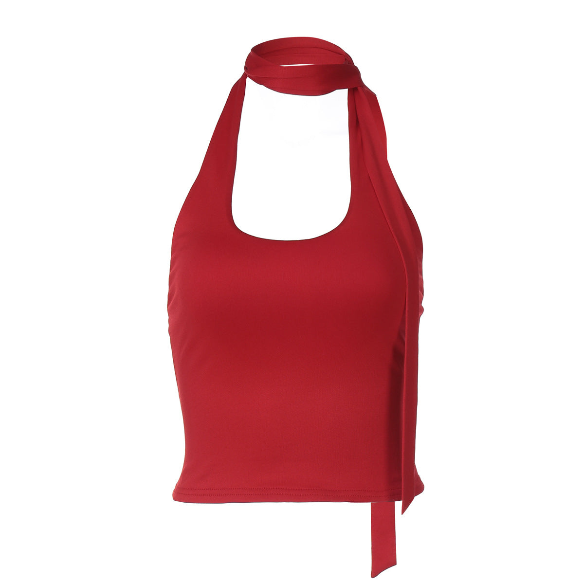 Damen elegantes Haltertop mit verspieltem Krawatten-Design R&B