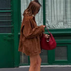 Damen Suede-Jacke mit modernem Schnitt und praktischen Taschen R&B