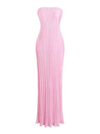 Damen figurbetontes Strapless-Kleid mit floralen Elementen R&B