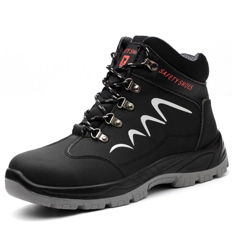 Sicherheit Ankle Schuhe Anti-smashing Stahl Kappe Kappe Stiefel Männer Bau Arbeit stiefel R&B