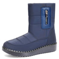 Damen Gefütterte Winterstiefel mit rutschfester Sohle und modischem Reißverschluss