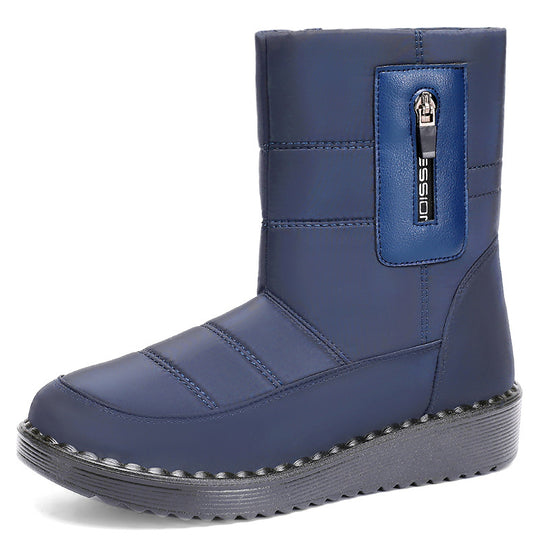 Damen Gefütterte Winterstiefel mit rutschfester Sohle und modischem Reißverschluss R&B