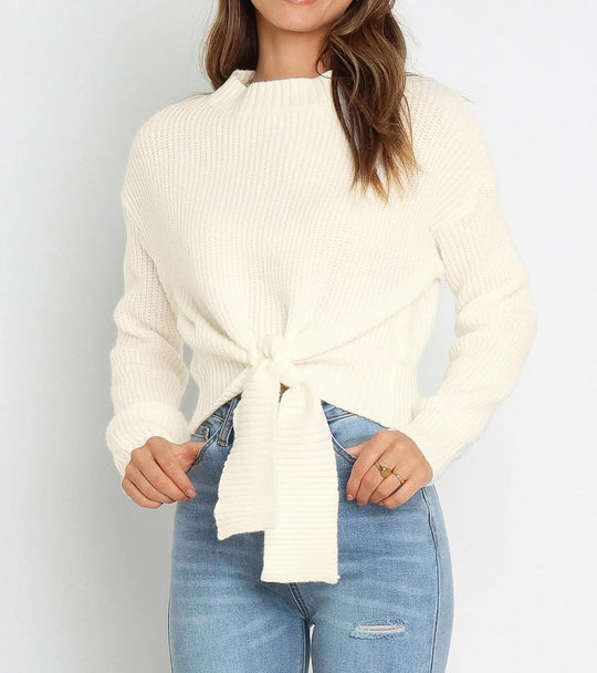 Damen modischer Pullover mit variabler Knöchelbindung R&B