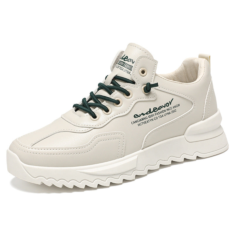 Damen Sportliche Ledersneaker mit dämpfender Sohle und modischem Design