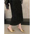 Damen Slingback Pumps mit elegantem Metallic-Design R&B