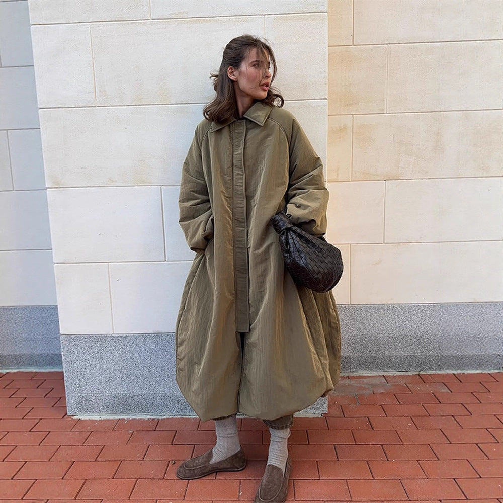 Damen Oversized Steppjacke mit elegantem Schnitt und praktischen Taschen R&B