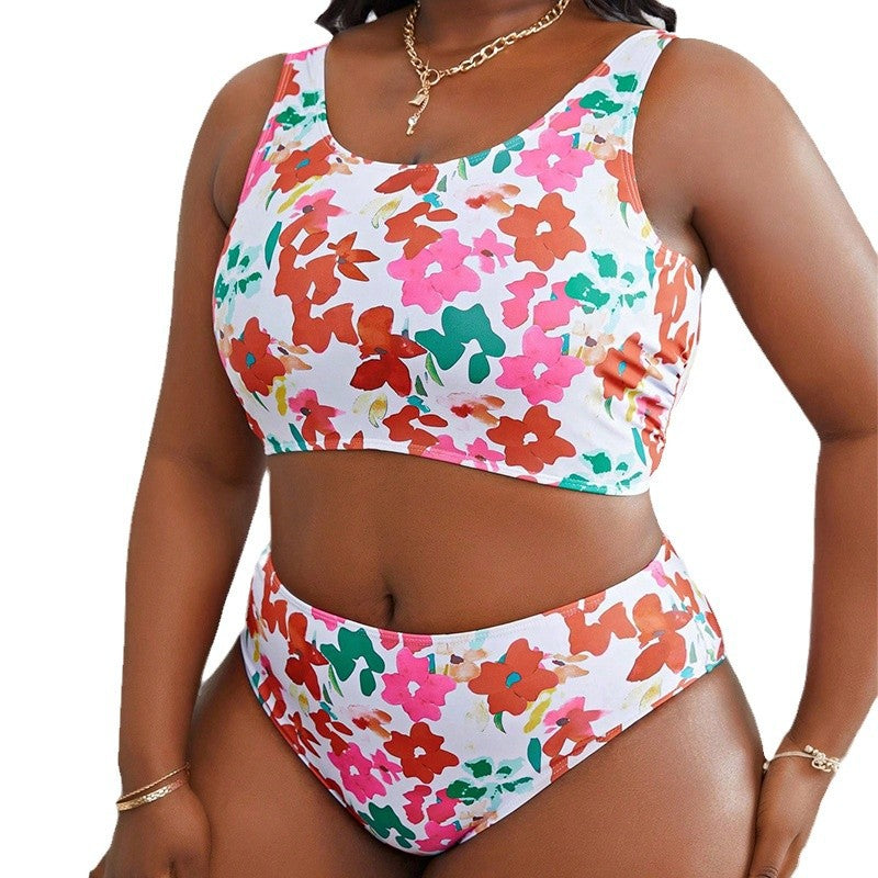 Damen Bikini-Set mit cropped Oberteil und hohem Bund R&B