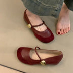 Damen elegante Ballerinas mit modischem Riemchen und geschmackvollem Metallic-Detail R&B