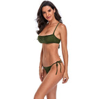 Damen Bikini-Set mit verstellbaren Trägern und schickem Knotendetail R&B