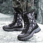 Damen Camouflage Winterstiefel mit isoliertem Futter und rutschfester Sohle
