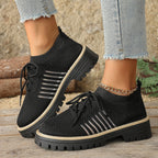 Damen Sportliche Strick-Sneaker mit rutschfester Sohle R&B