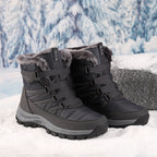 Damen isolierte Winterstiefel mit rutschfester Sohle und kuscheligem Futter R&B
