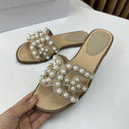 Damen Perlenbesetzte Sommerschuhe