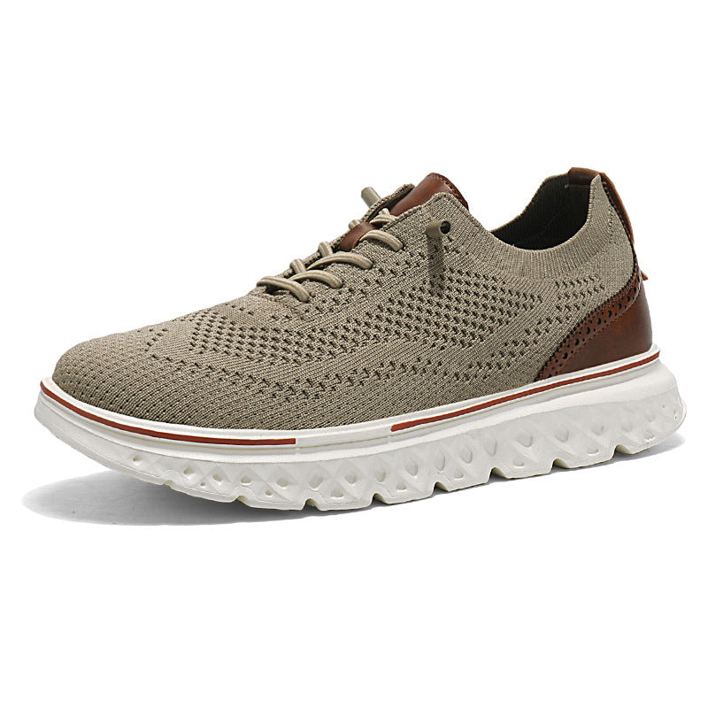 Herren nan atmungsaktive Strick-Sportschuhe mit stoßdämpfender Wabensohle R&B