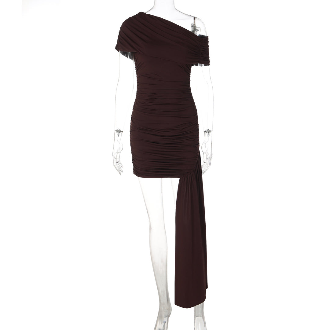 Damen Elegantes und figurbetontes Wickelminikleid R&B