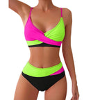 Damen Hochgeschnittener Bikini mit geschmackvollem Wickeldesign R&B