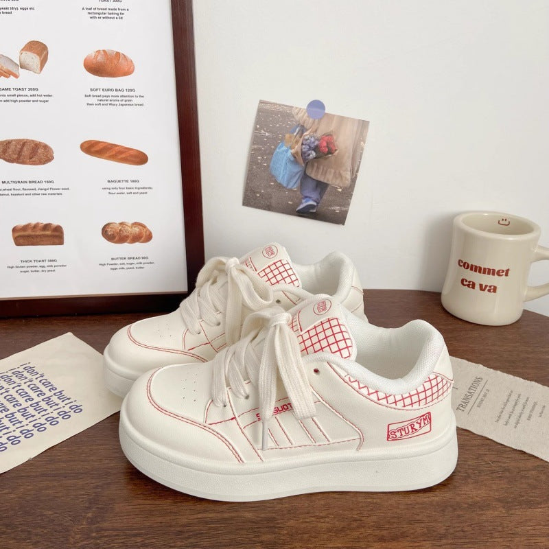 Damen Sneakers im minimalistischen Design mit strukturierter Oberfläche und weicher Dämpfung R&B