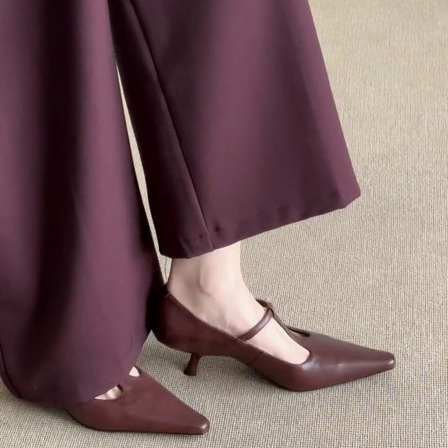 Damen elegante Slingback-Pumps mit modischem Schlitzdesign R&B